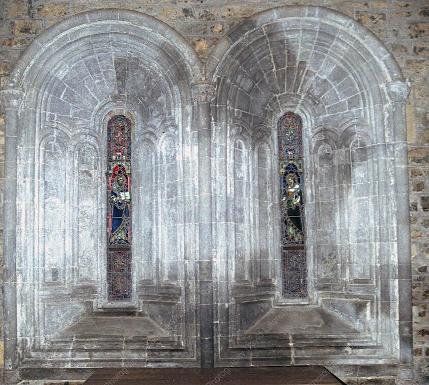 C003 - Carvings on interior of east window